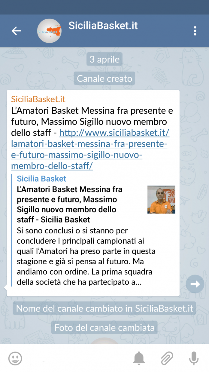 SiciliaBasket su Telegram