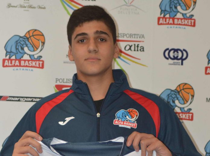 L'Under 16 Gabriele Patanè all'esordio con l'Alfa