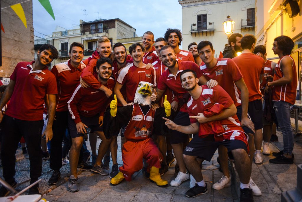 L'Eagles Basket Palermo durante la presentazione 2017/2018