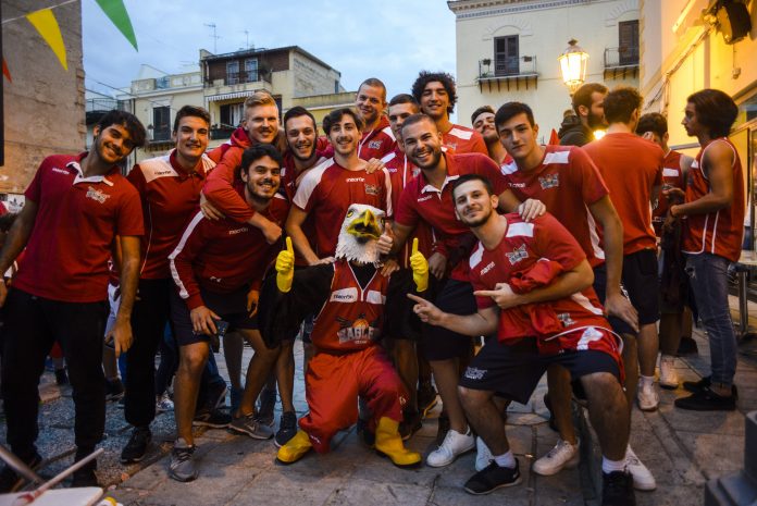 L'Eagles Basket Palermo durante la presentazione 2017/2018