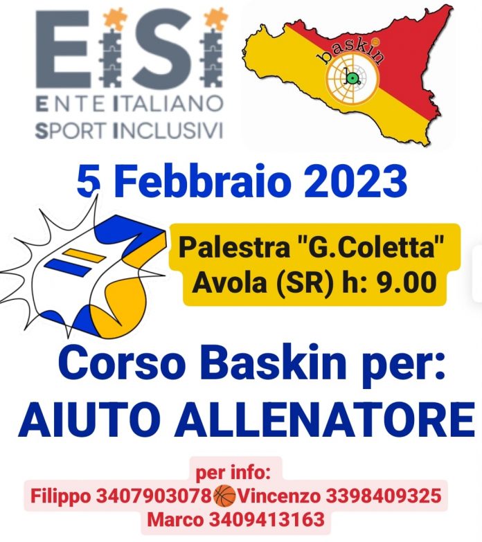 Corso aiuto allenatore Baskin ad Avola